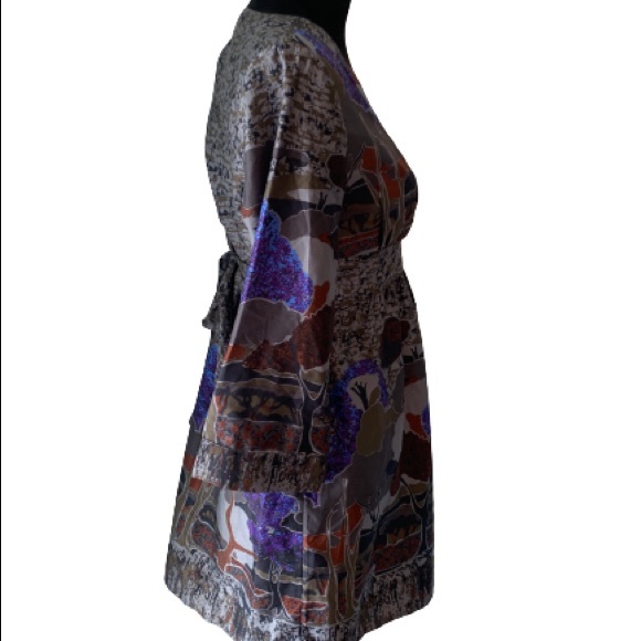 MIUSE Japanese Style Shift A-line Dress Size Medium Waist Tie - Picture 3 of 9